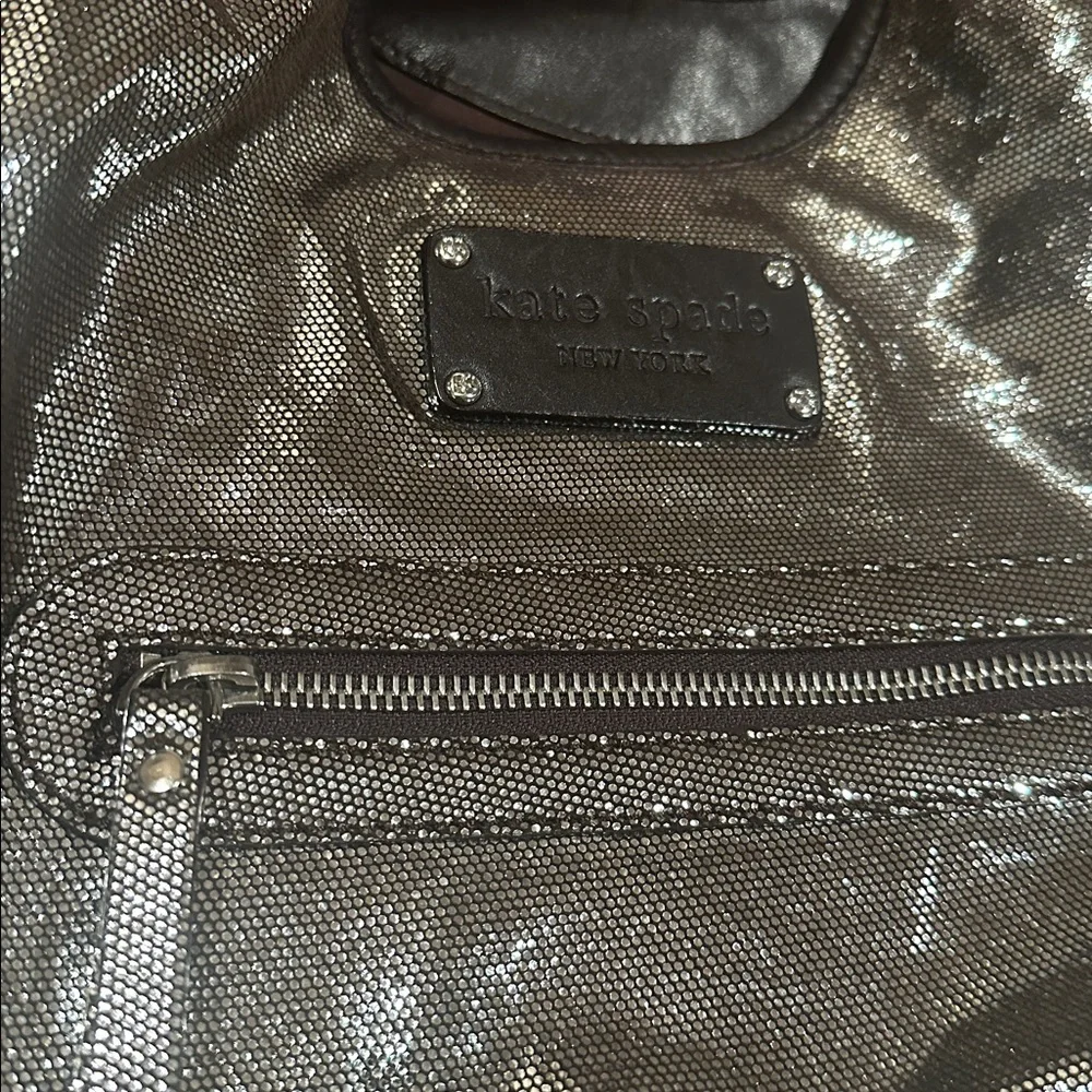 Rare Vintage Kate Spade Metallic Silver Hobo Bag - EUC!